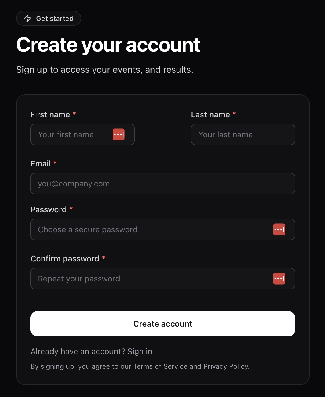 Register Page