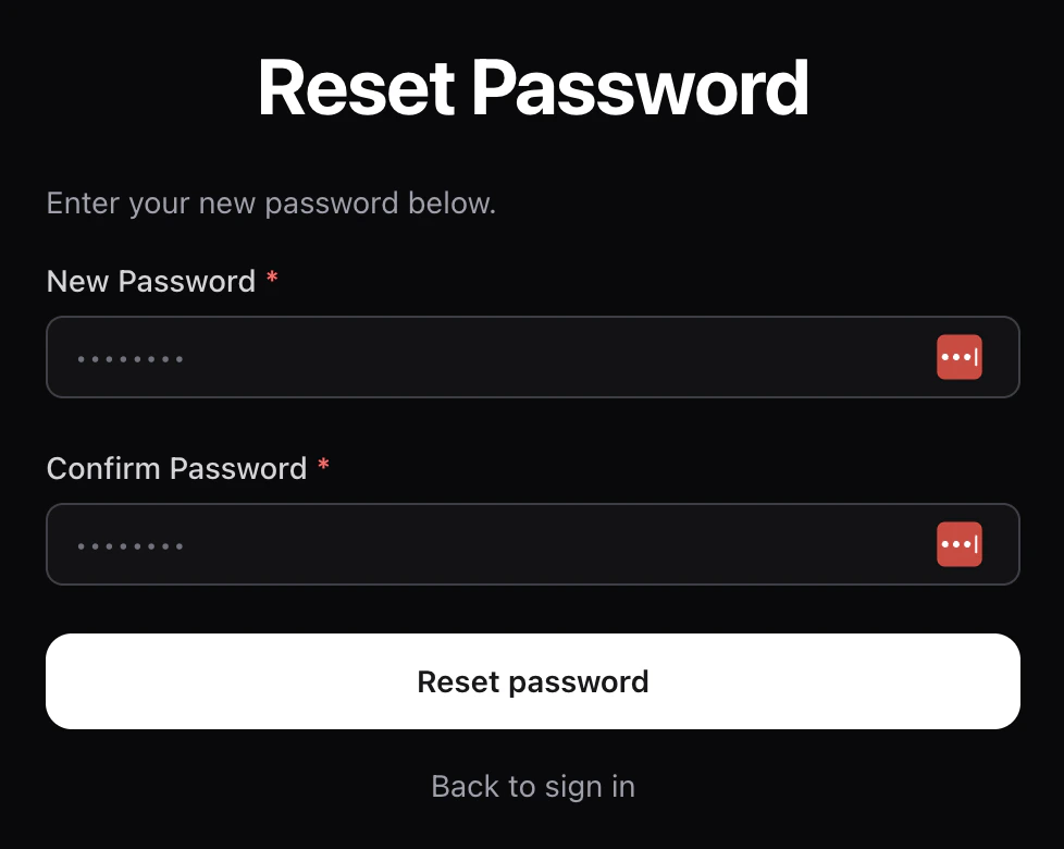 Reset Page