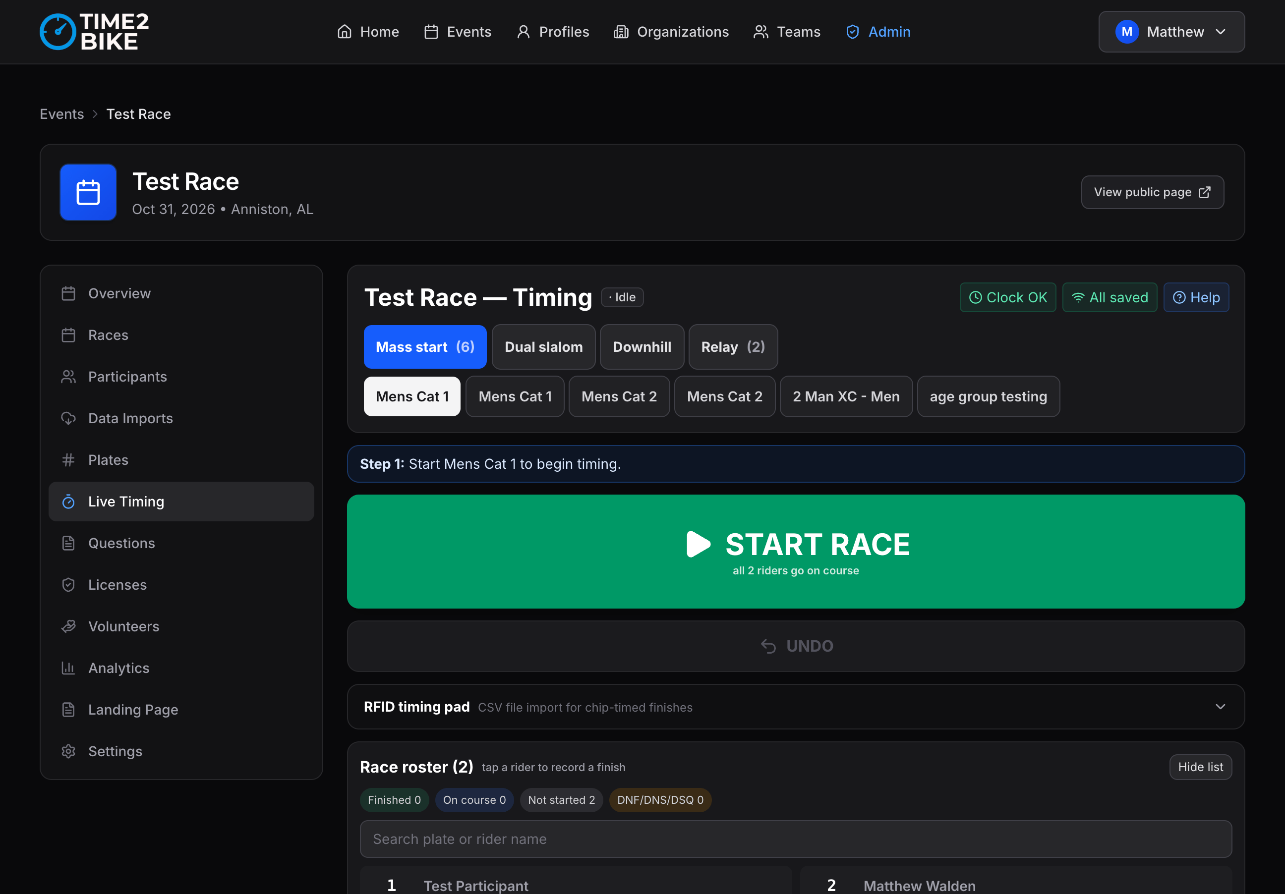 Live Timing