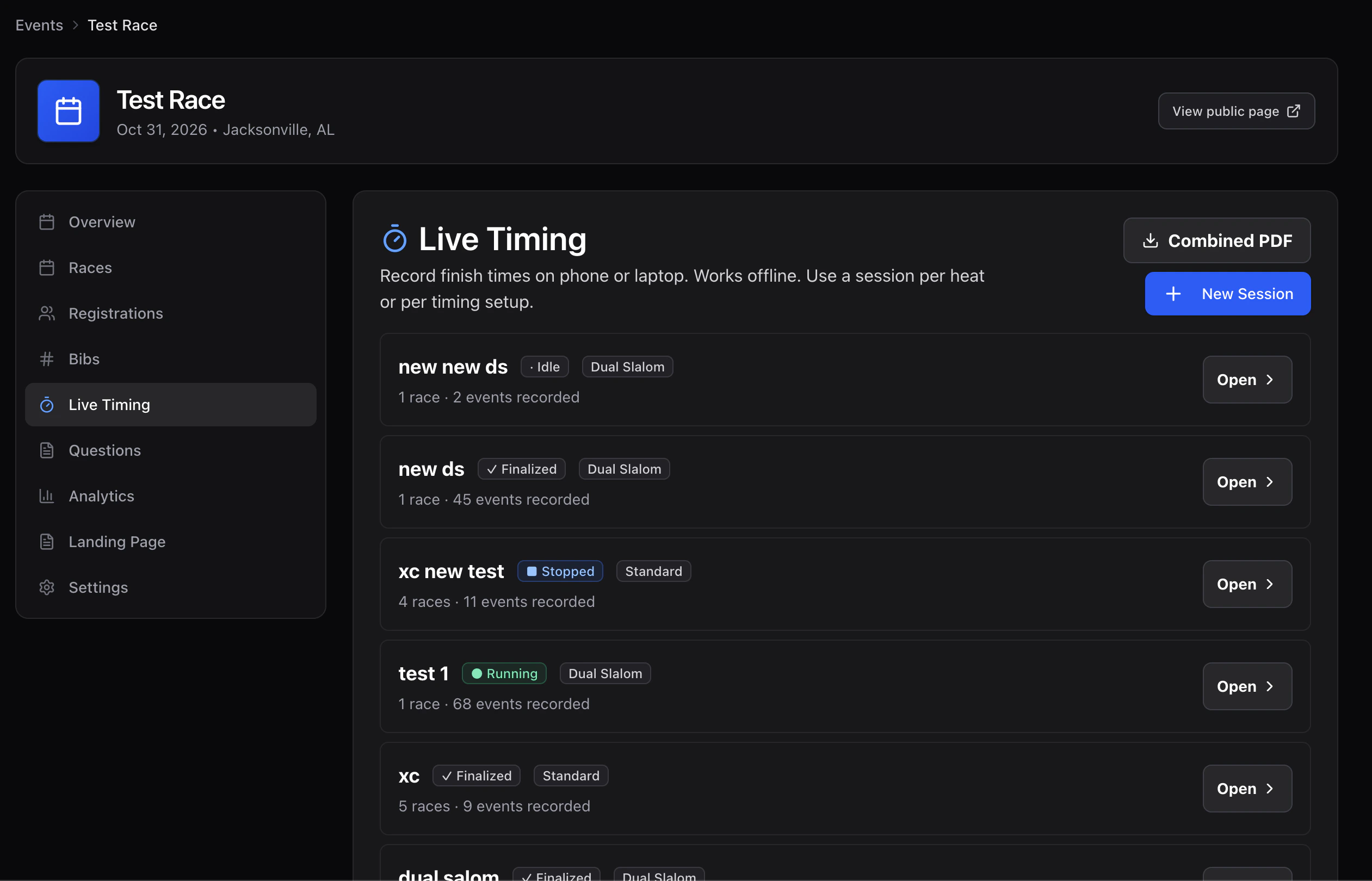 Live Timing