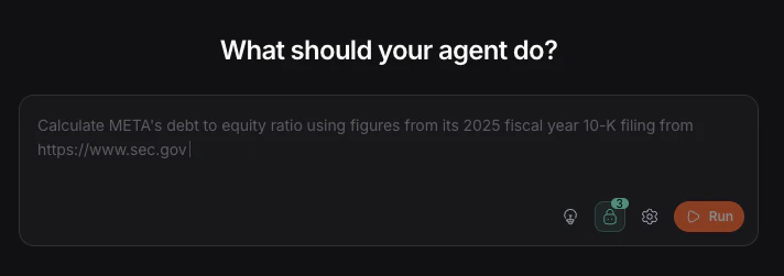Playground with vault icon showing credential count badge and goal filled in