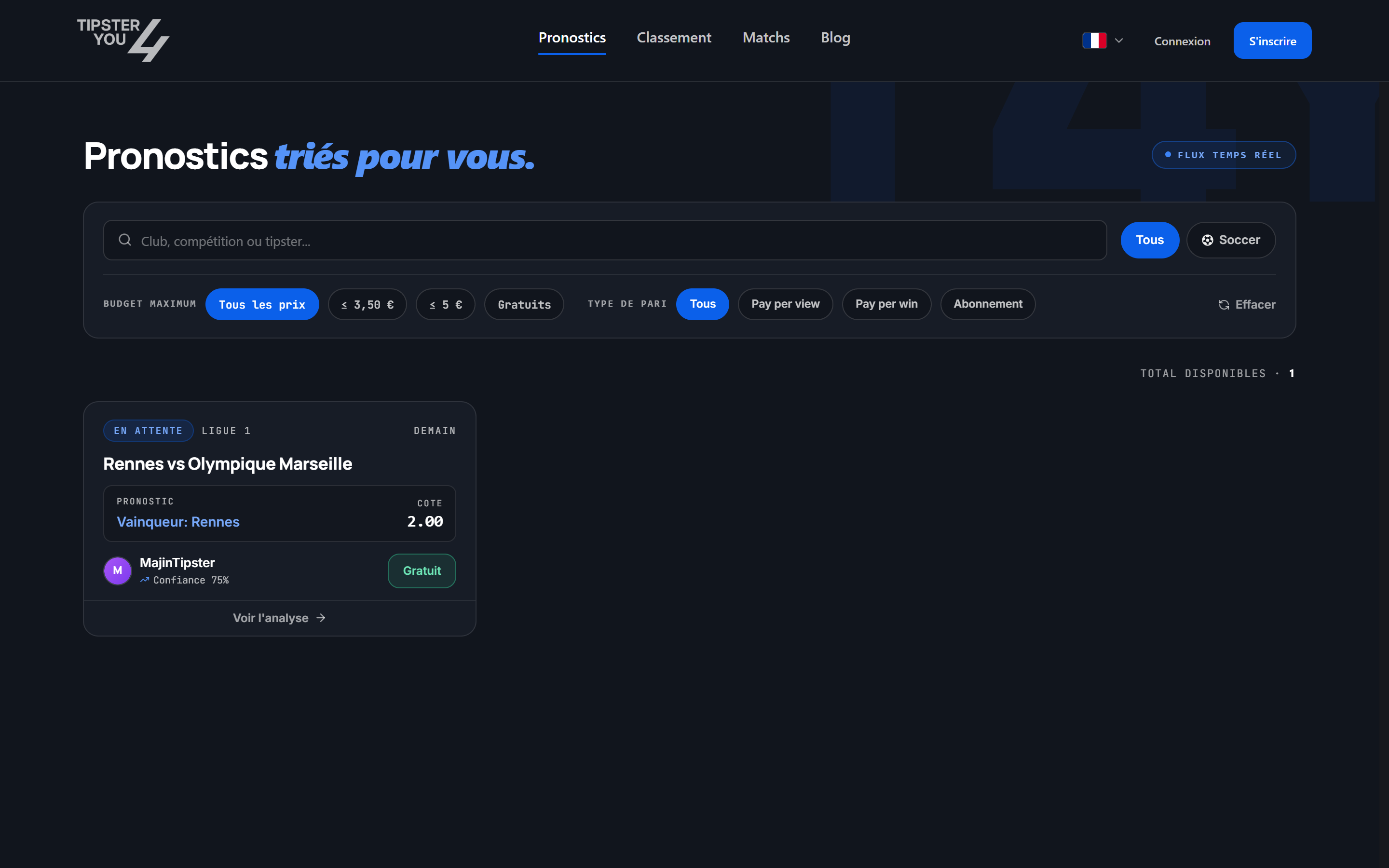 Tipster4You Predictions page