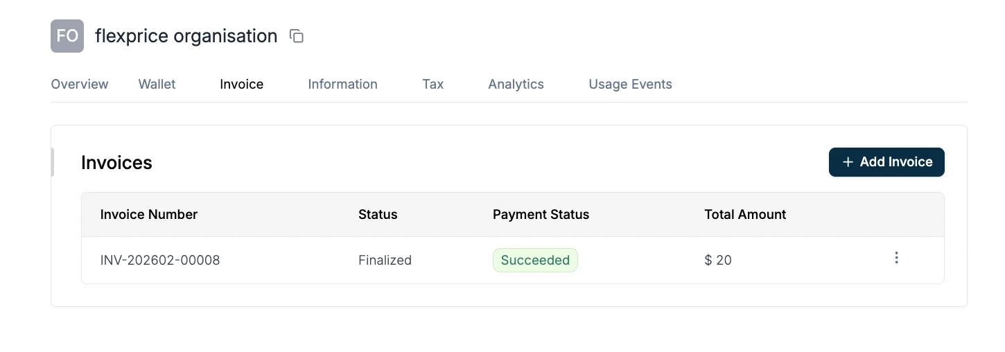 Subscription Invoice