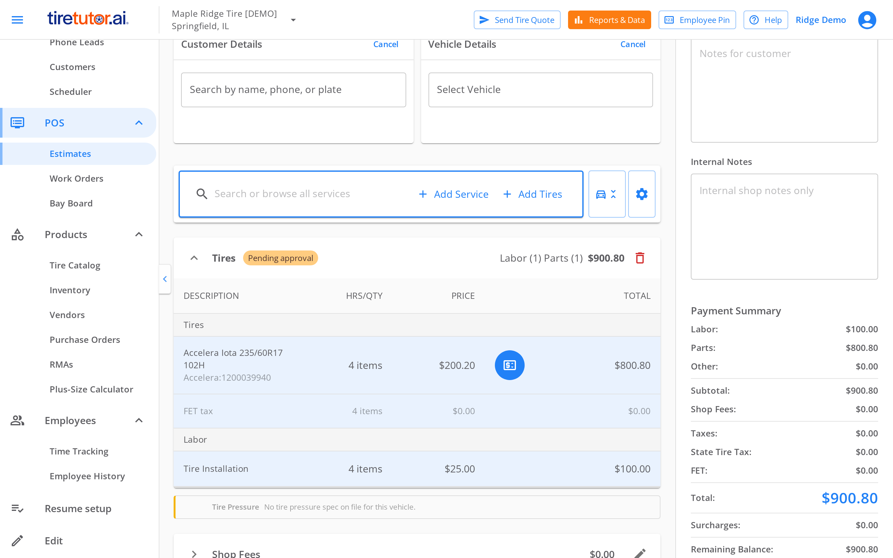 Managing your installation fee - TireTutor Help Center