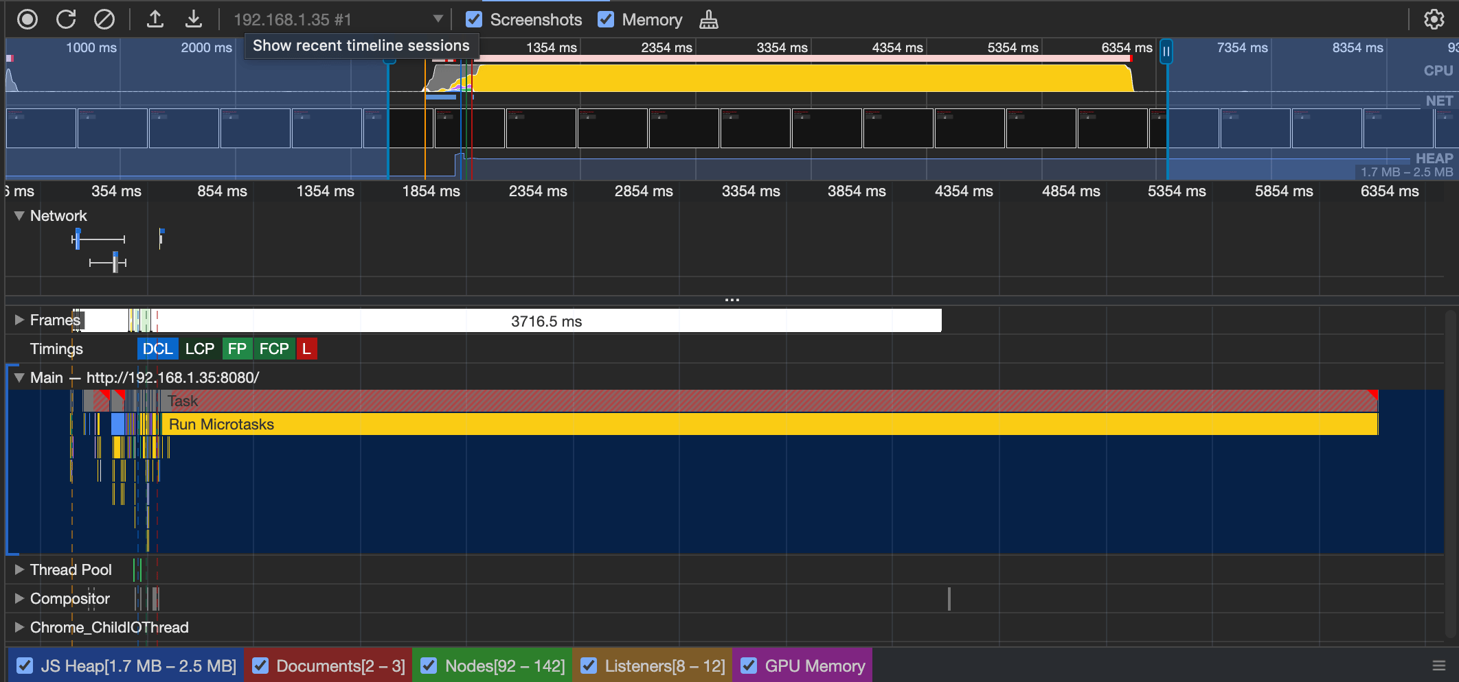 Dynamic import execution with code splitting
