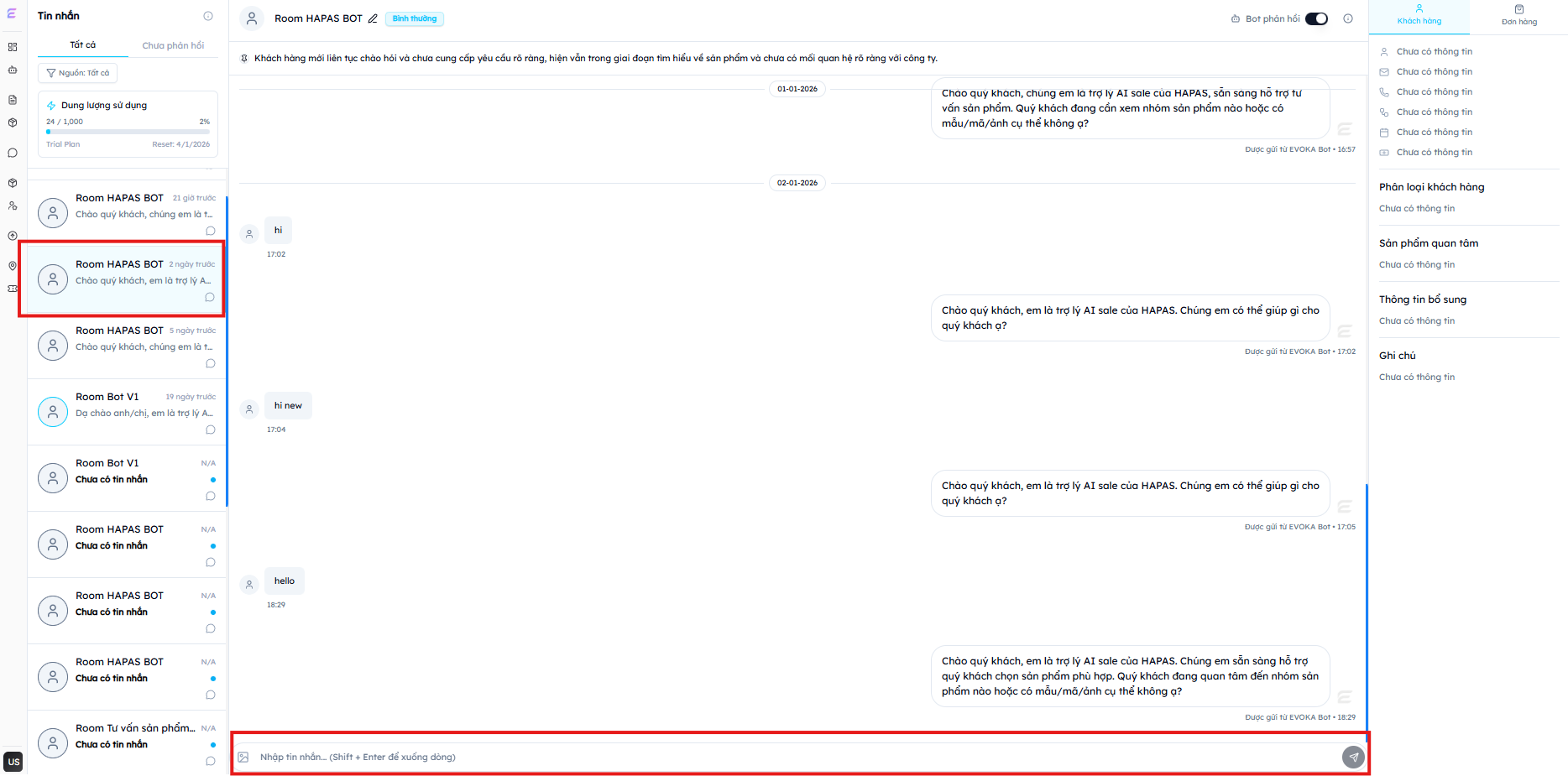 Chọn hội thoại