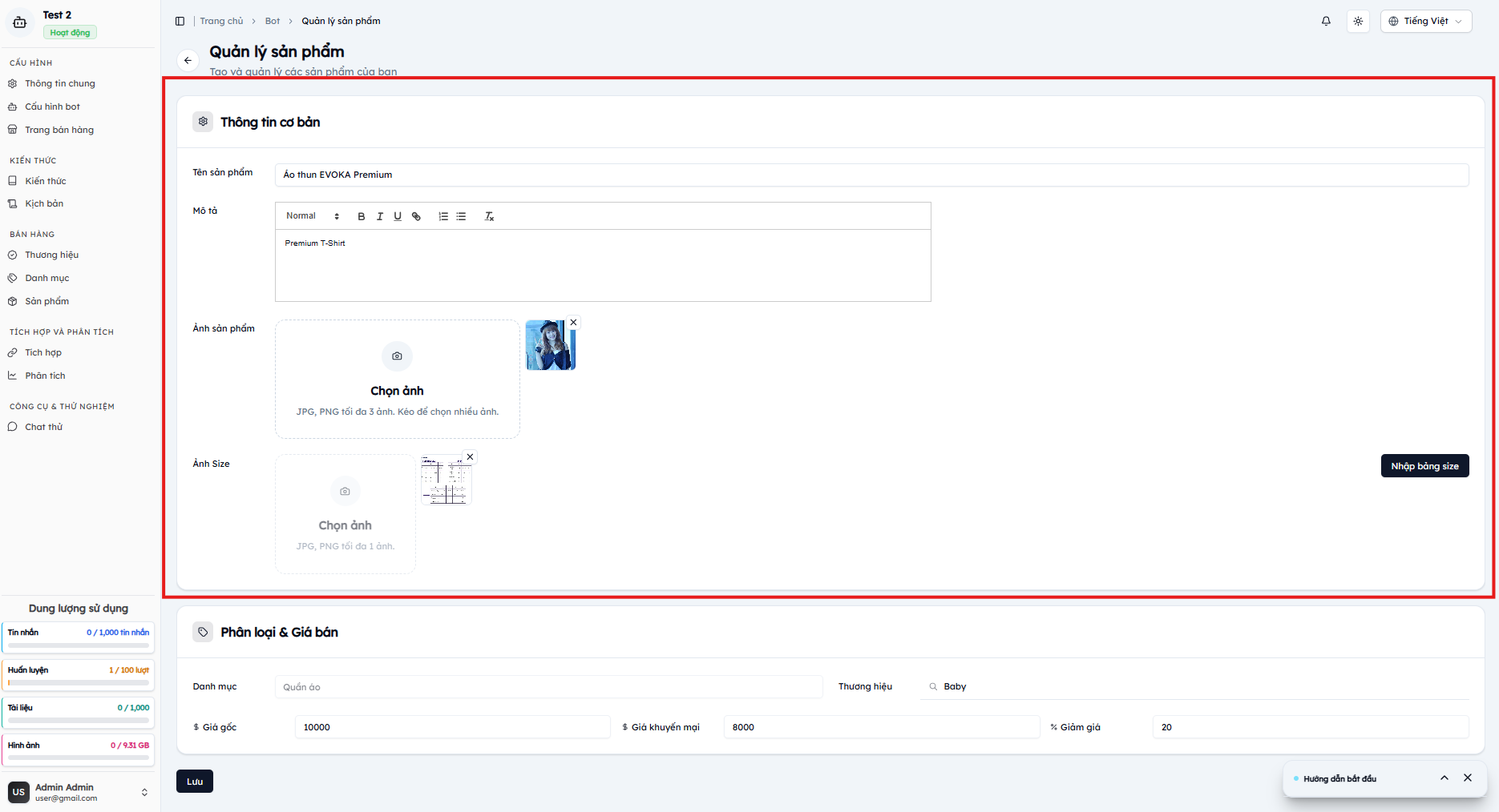Thông tin sản phẩm