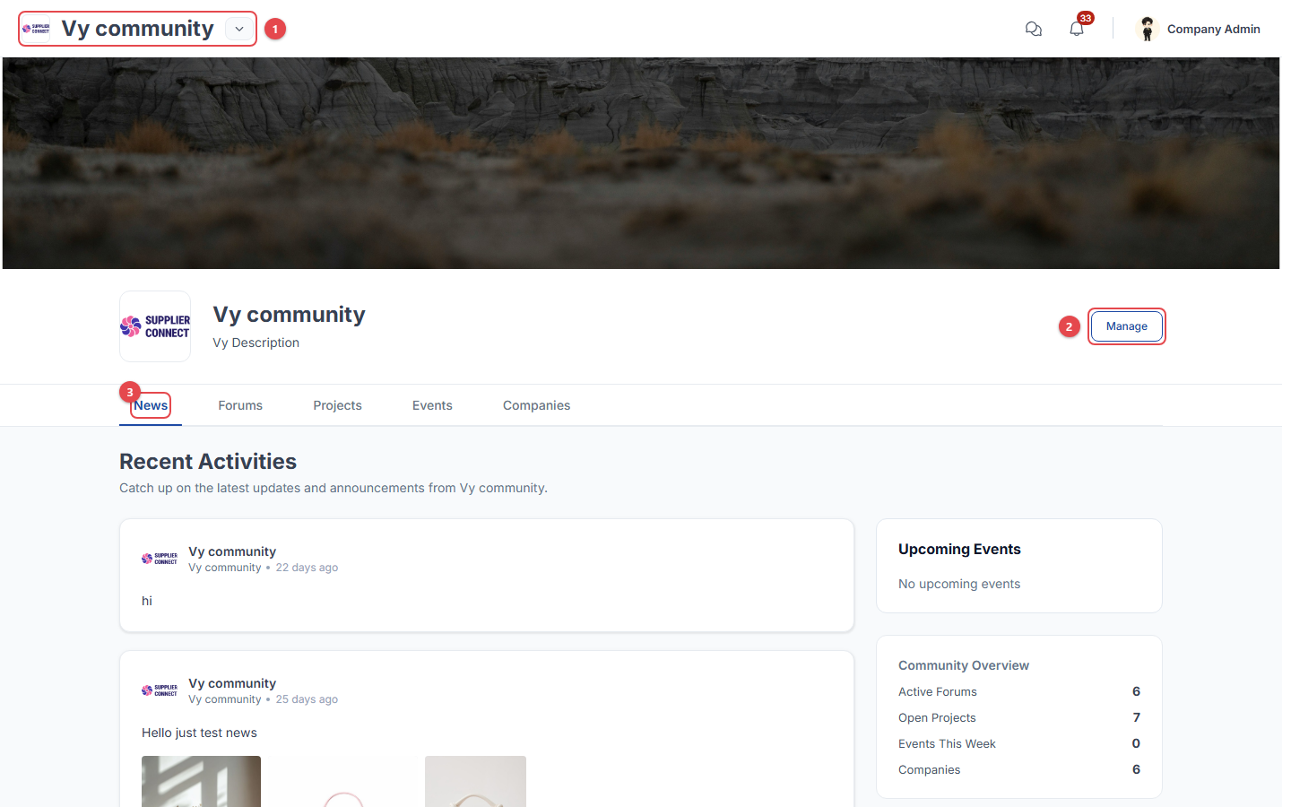 Community page