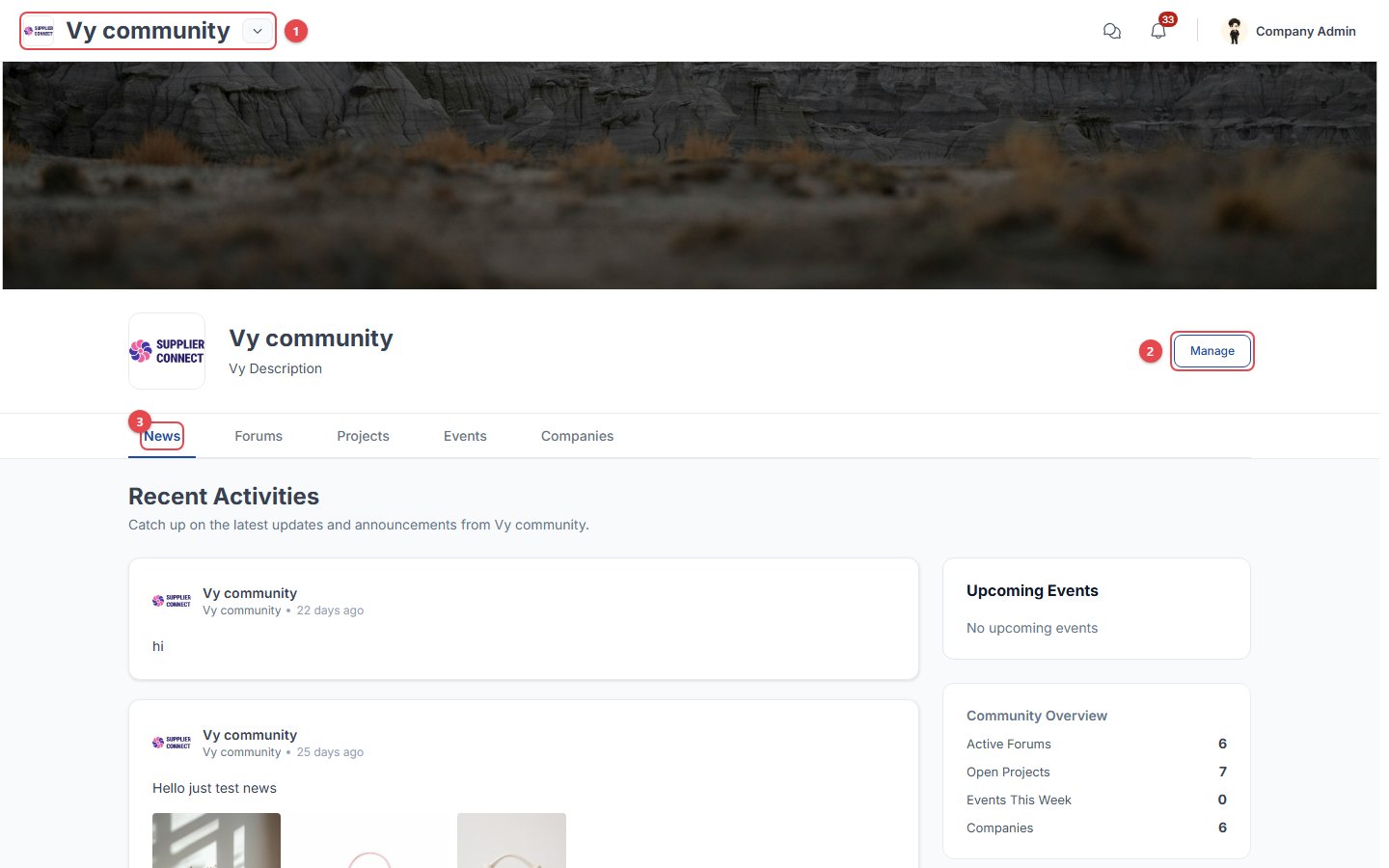 Community page