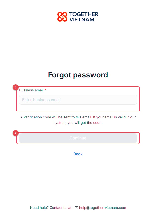 Forgot-password page