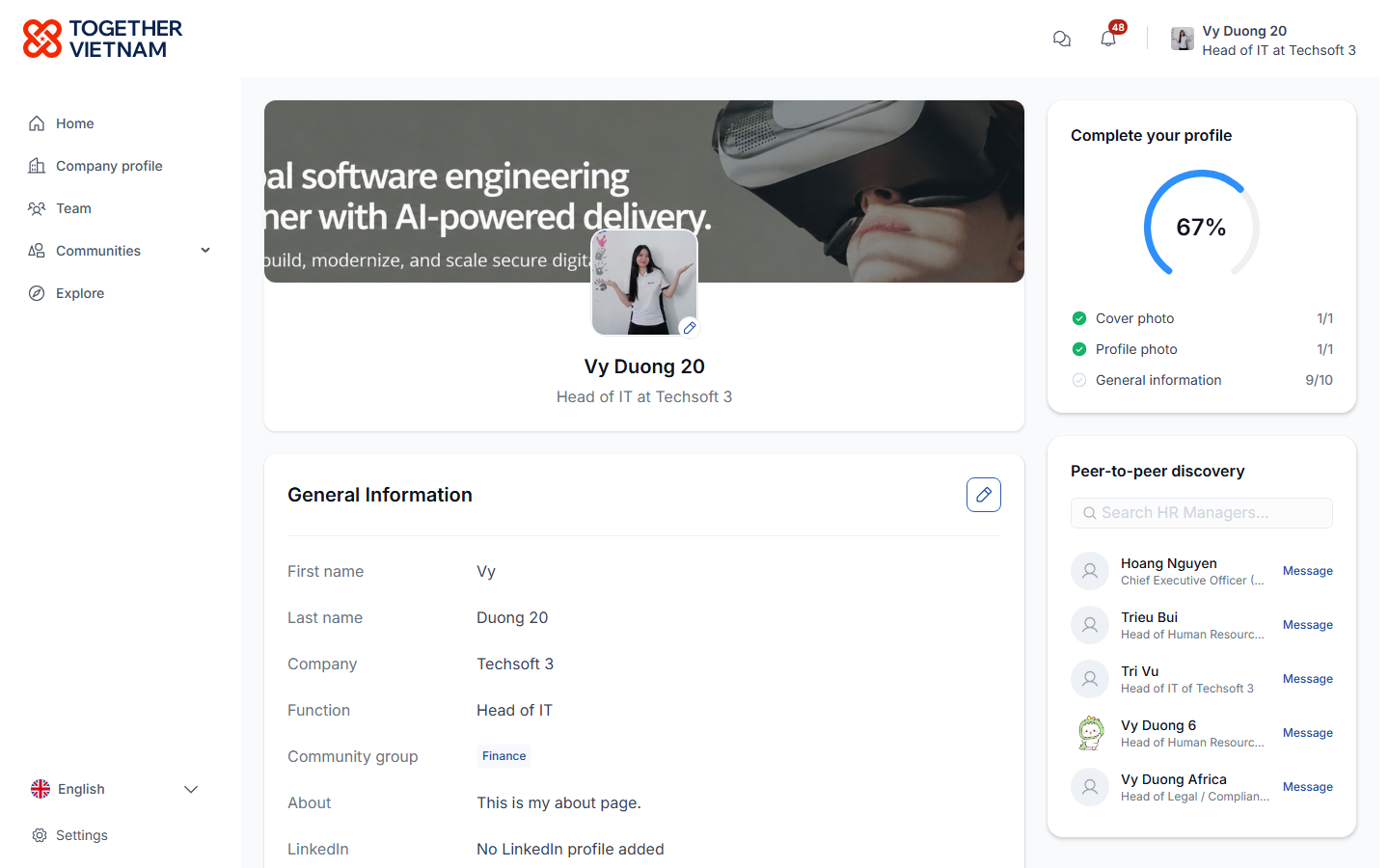 Personal profile