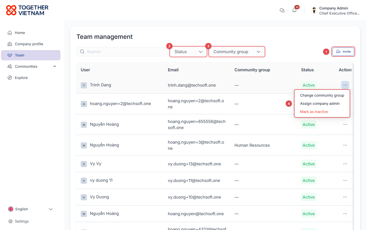 Team management