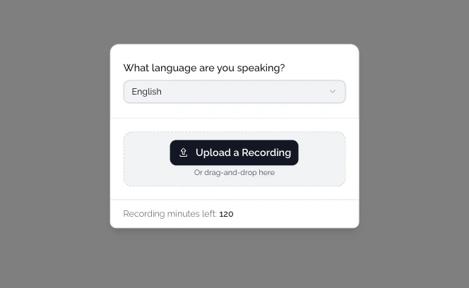 Upload modal UI