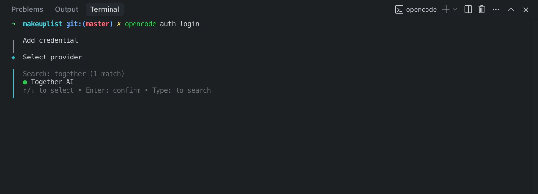 How to use OpenCode with Together AI to build faster - Together.ai Docs