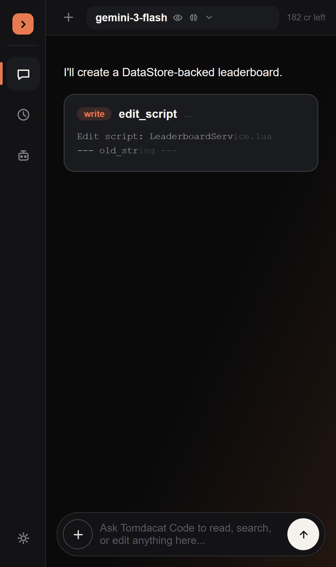 Tool call card streaming live, then converting to a decision