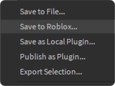 Save to roblox button