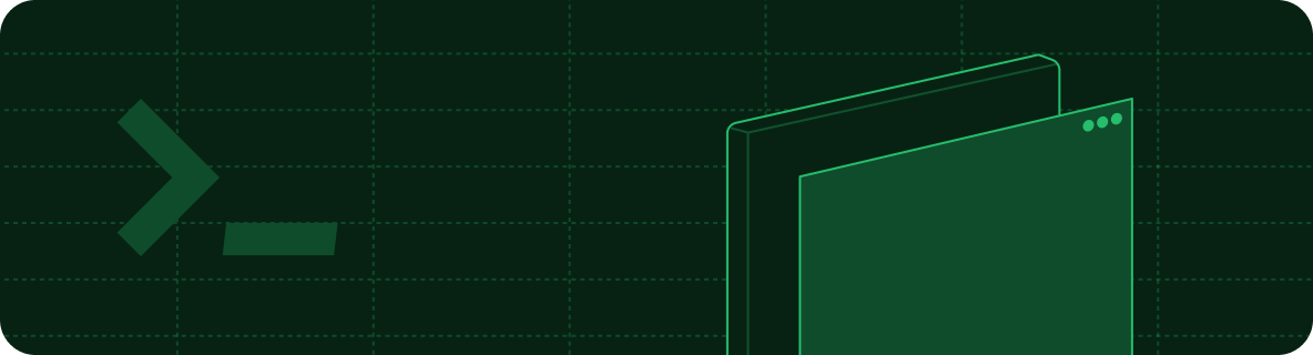 Decorative graphic representing the CLI.