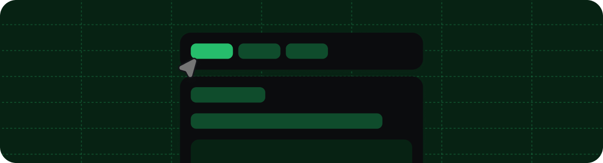 Decorative graphic of a tab navigation.