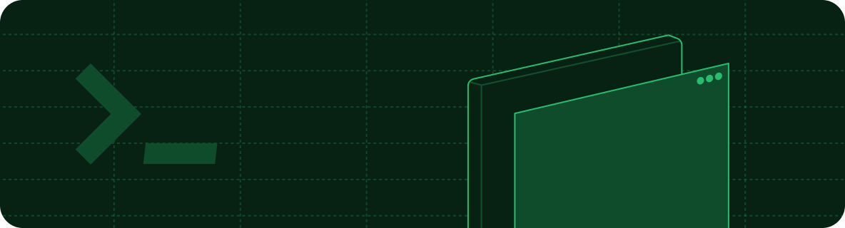 Decorative graphic representing the CLI.