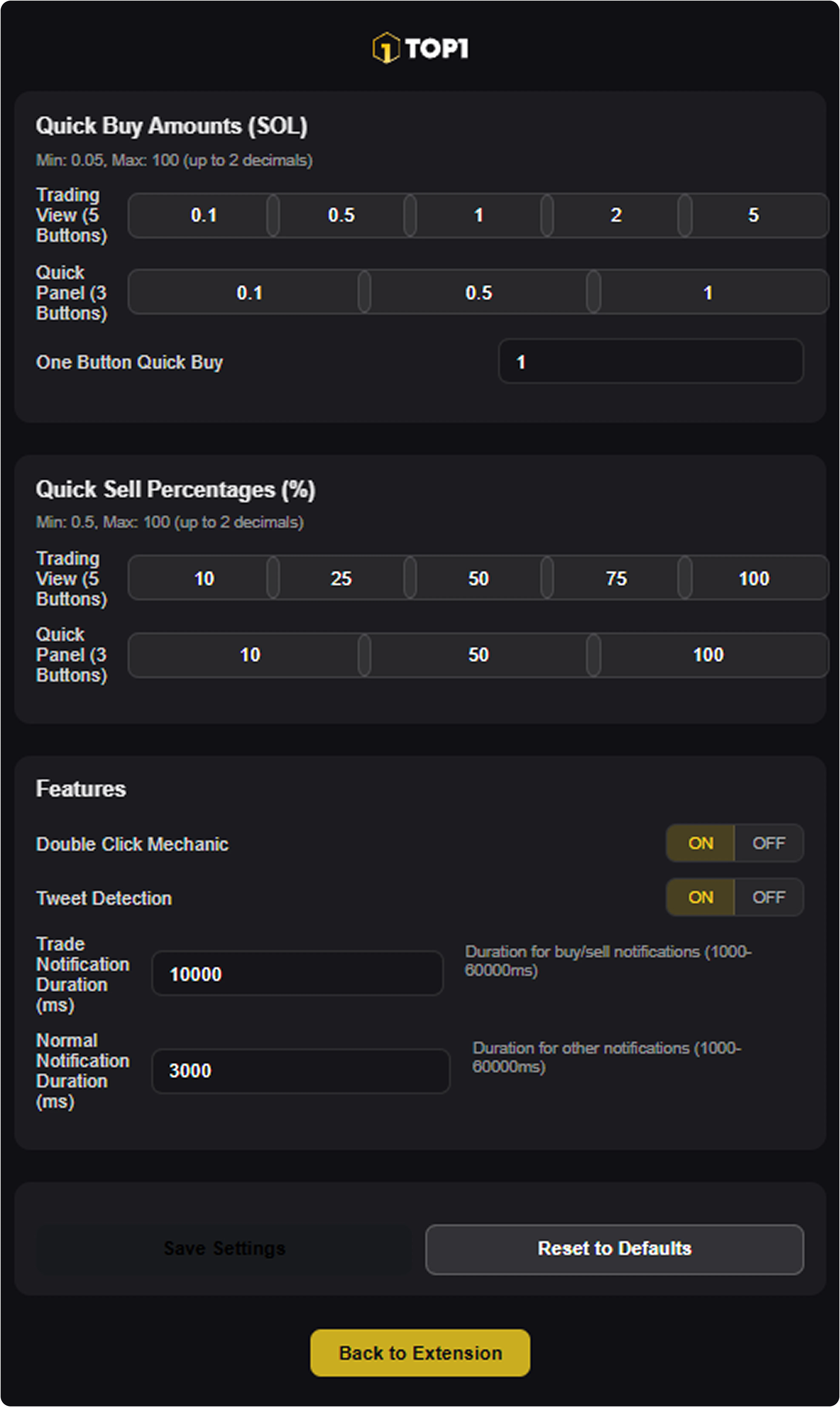 Tradesettingsoverview Tradesettingsoverview