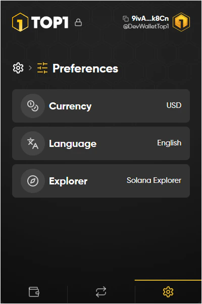 Preferences Preferences