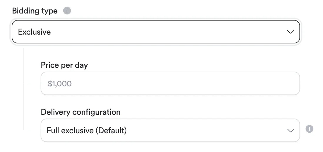 Banner campaign delivery configuration with position selection
