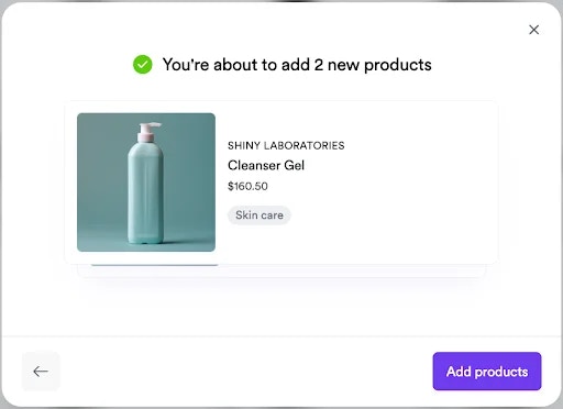 bulk upload products step 2