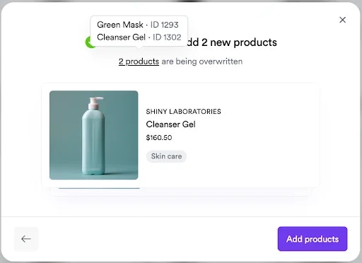 bulk upload products step 3