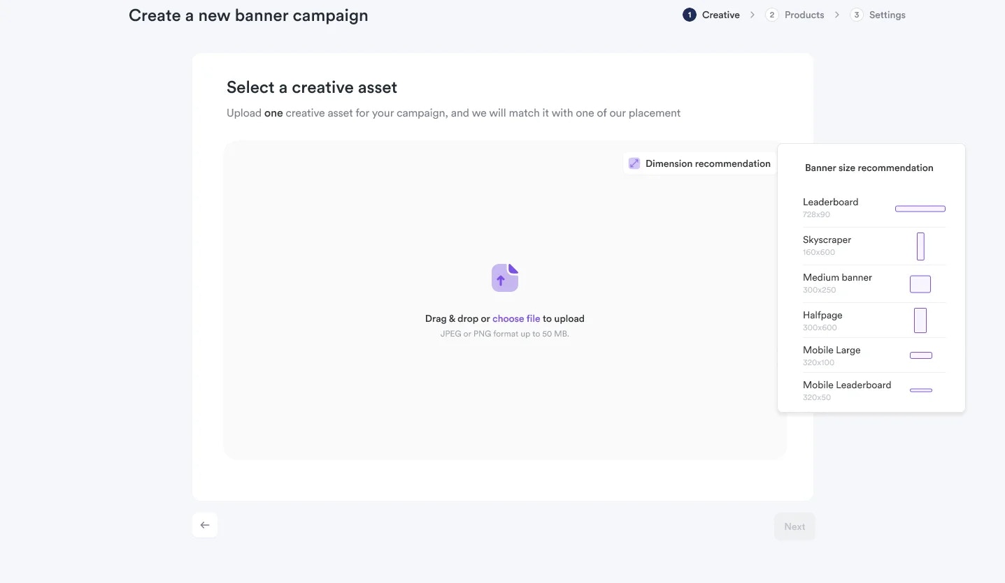 Step 2.2 of creating banners on Toppie