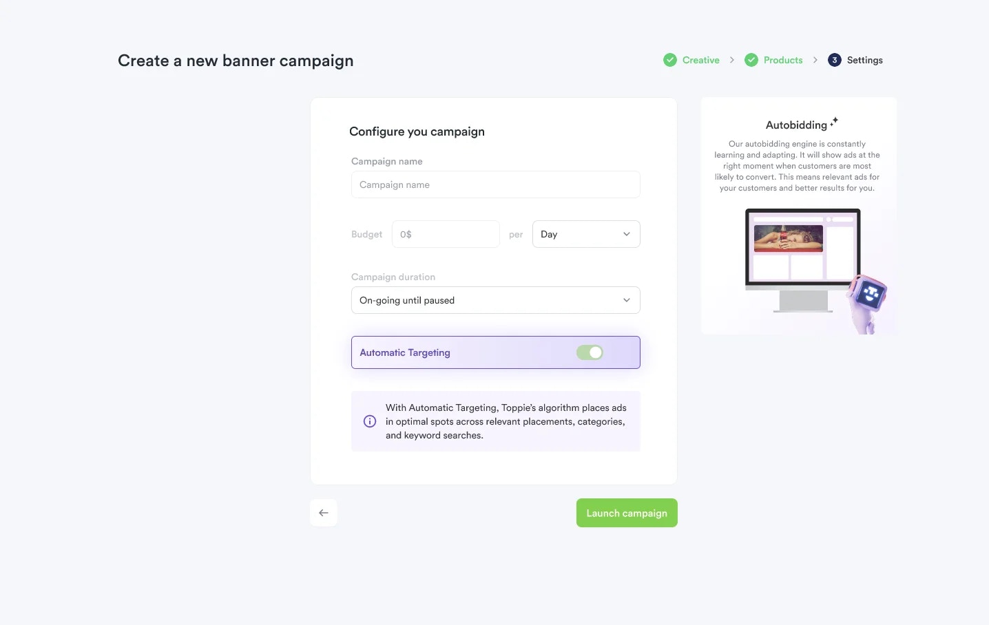 Step 5.1 of creating banners on Toppie