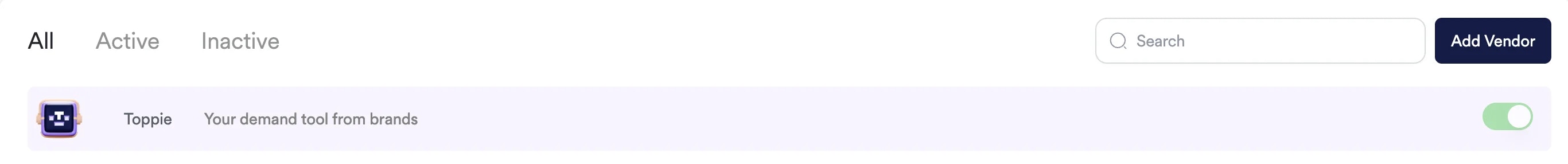Toppie-Überblick im Dashboard.
