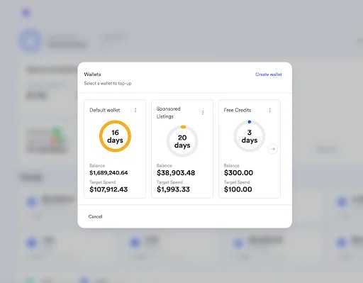 Vendor wallet creation