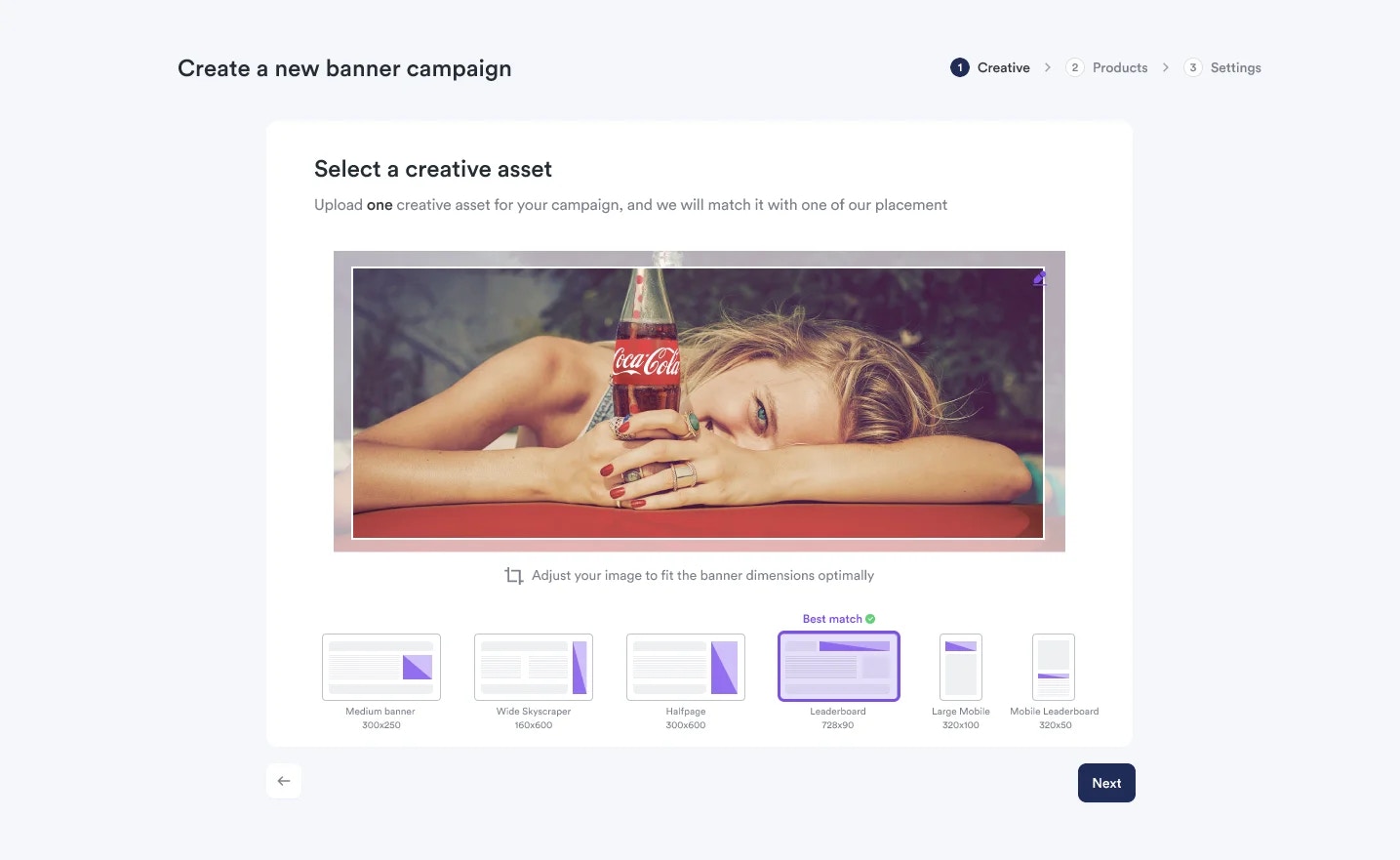 Step 3 of creating banners on Toppie