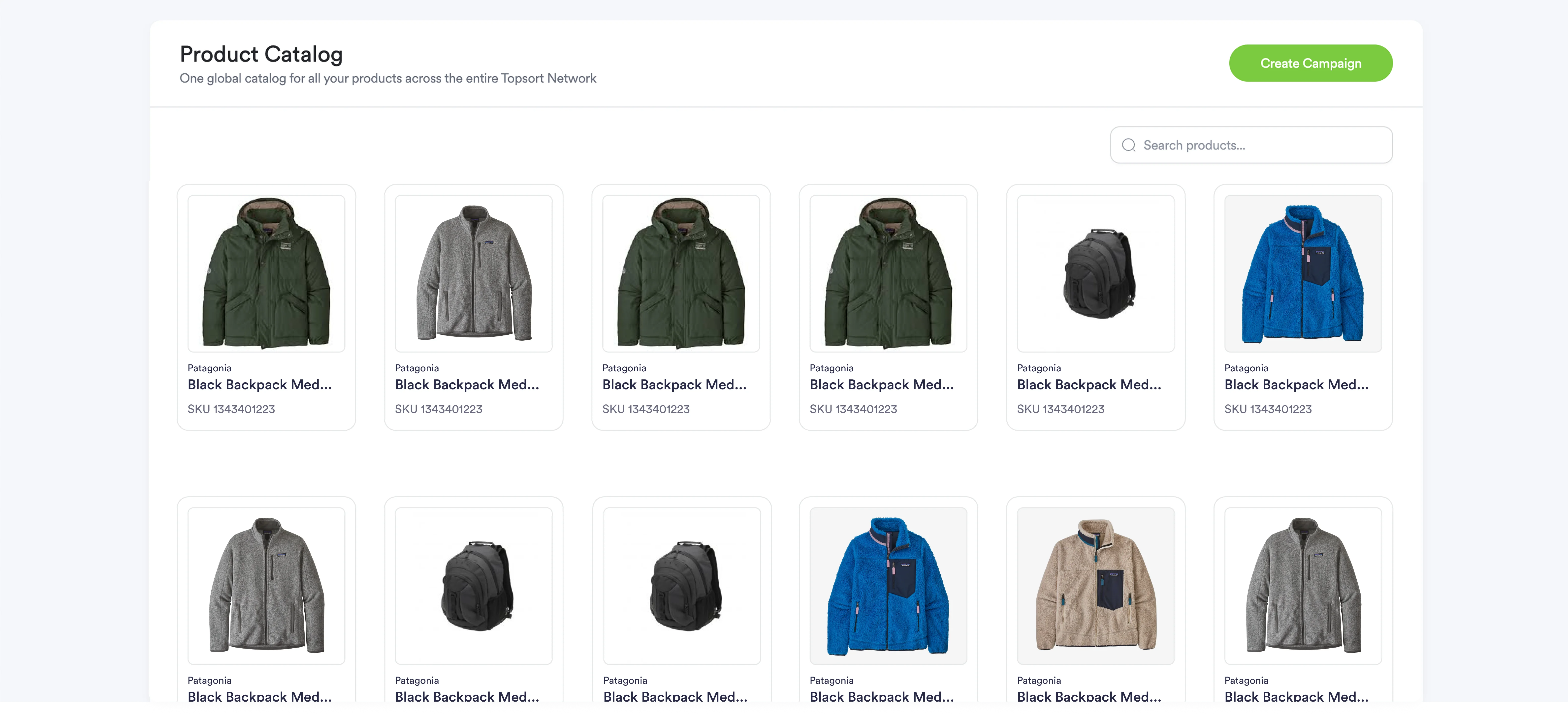 Start of the sponsored brands template creation