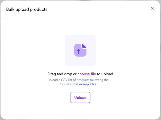 Massen-Upload von Produkten Schritt 1