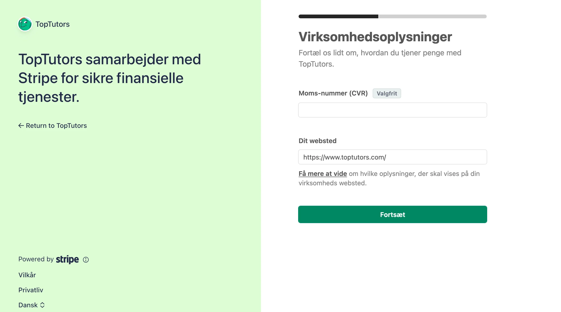 Stripe CVR og websted