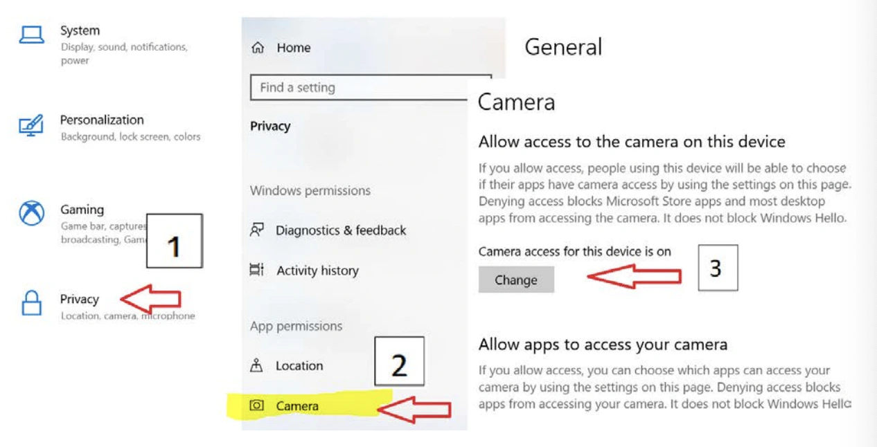 Windows Privacy indstillinger - Microphone