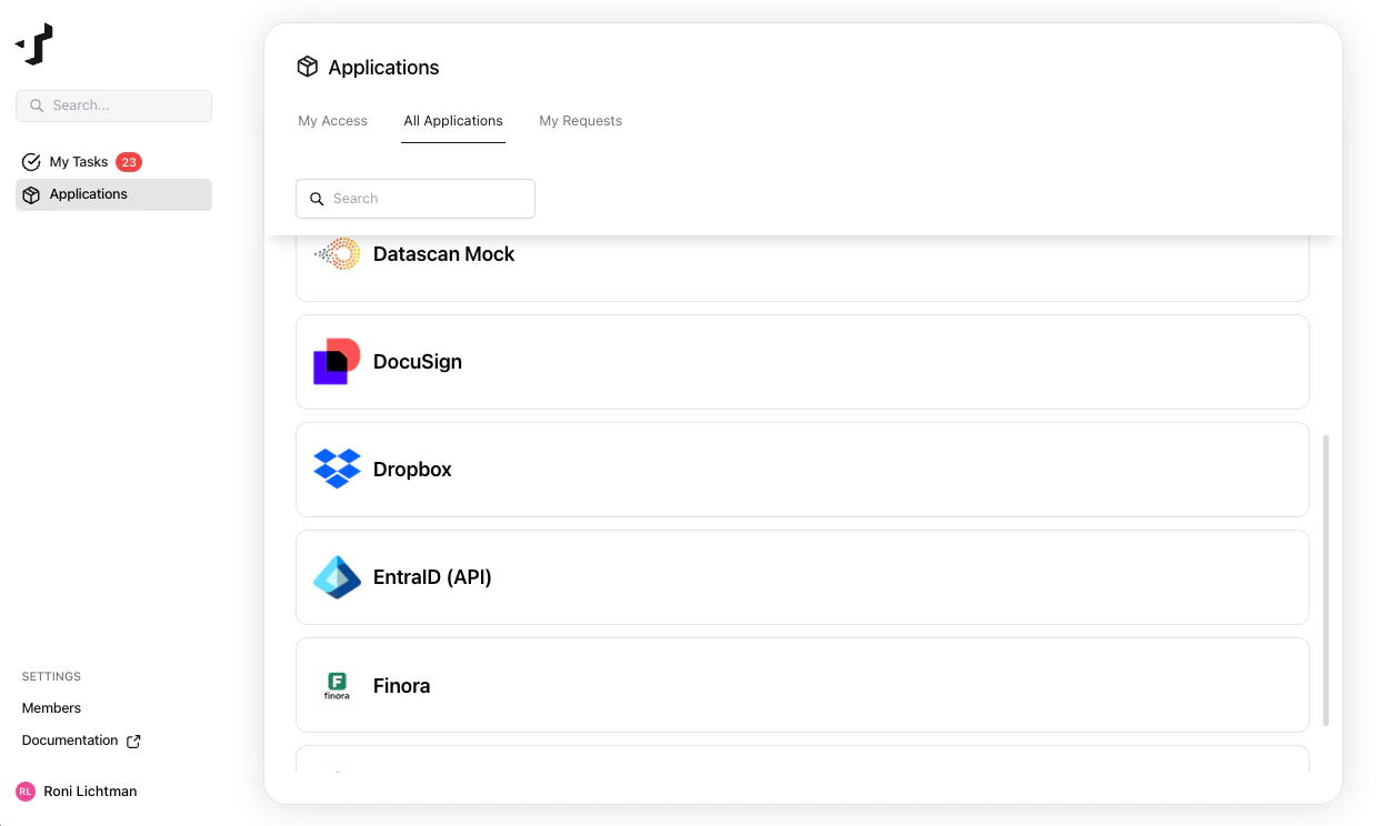 App Catalog page
