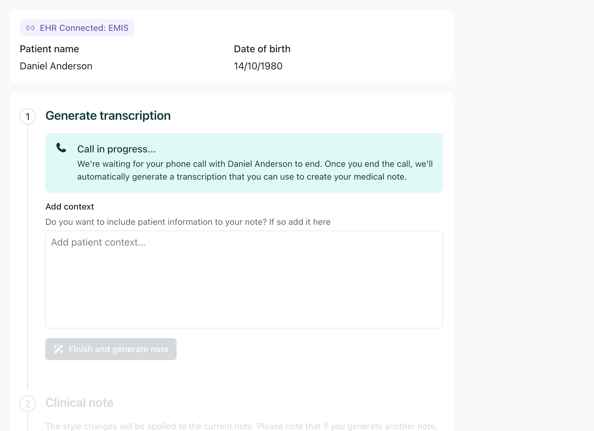 Live recording consultation