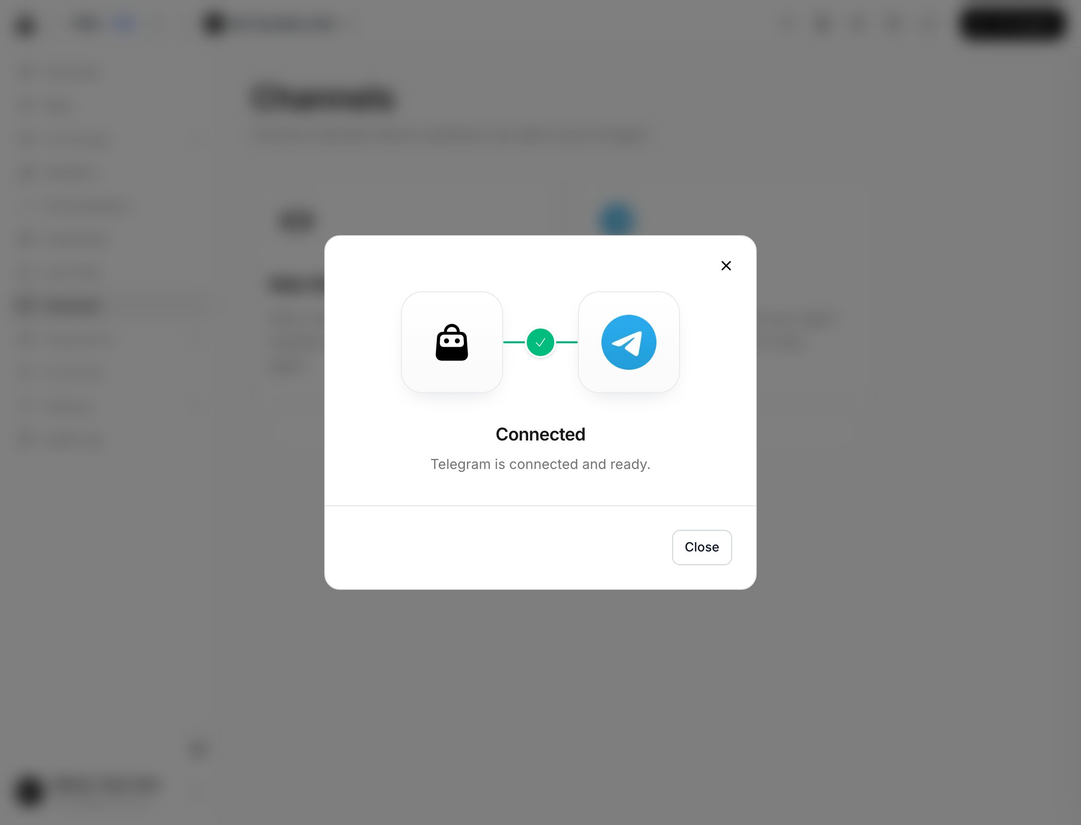 Telegram connected