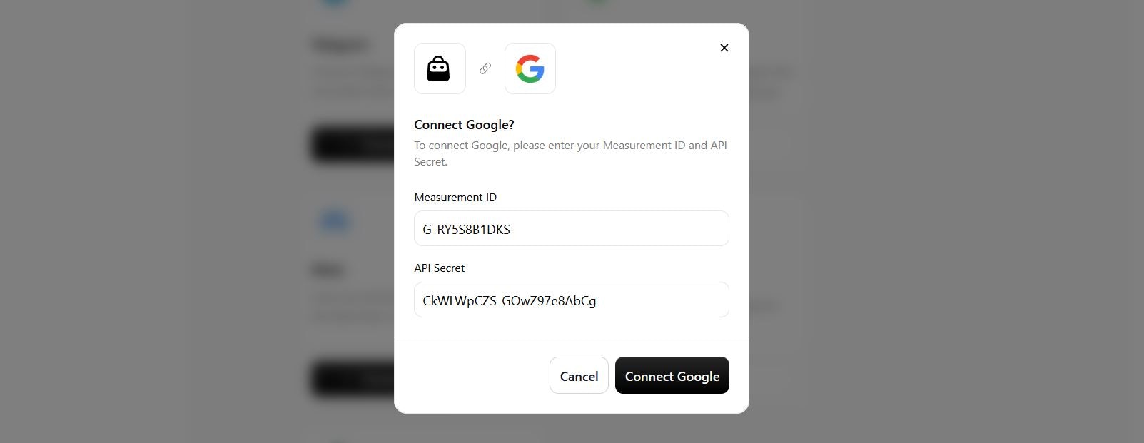 Google Integration Settings