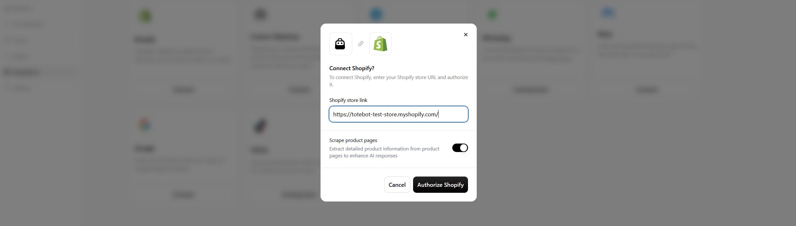 Connect Shopify Store