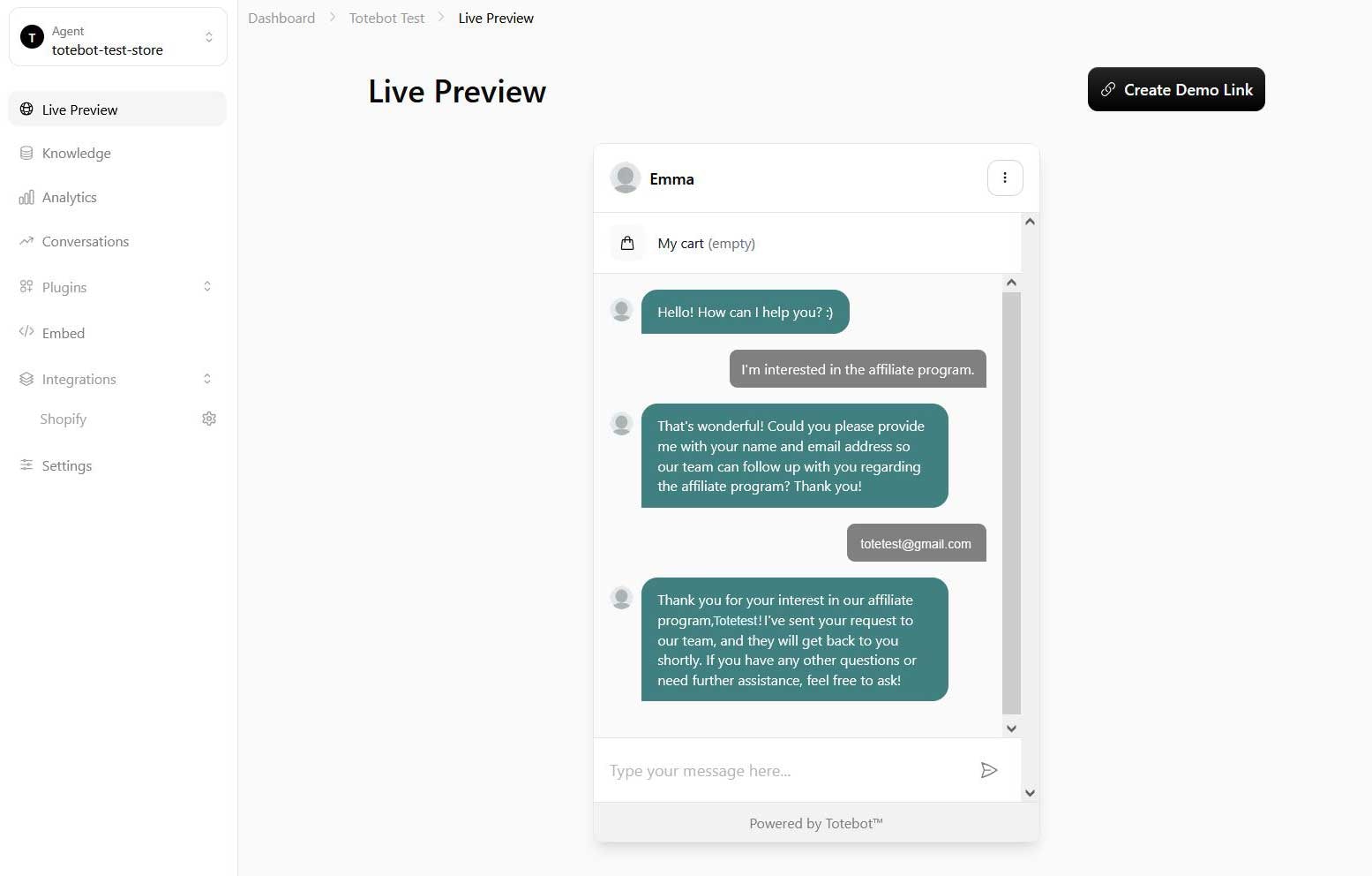 Testing Email Action
