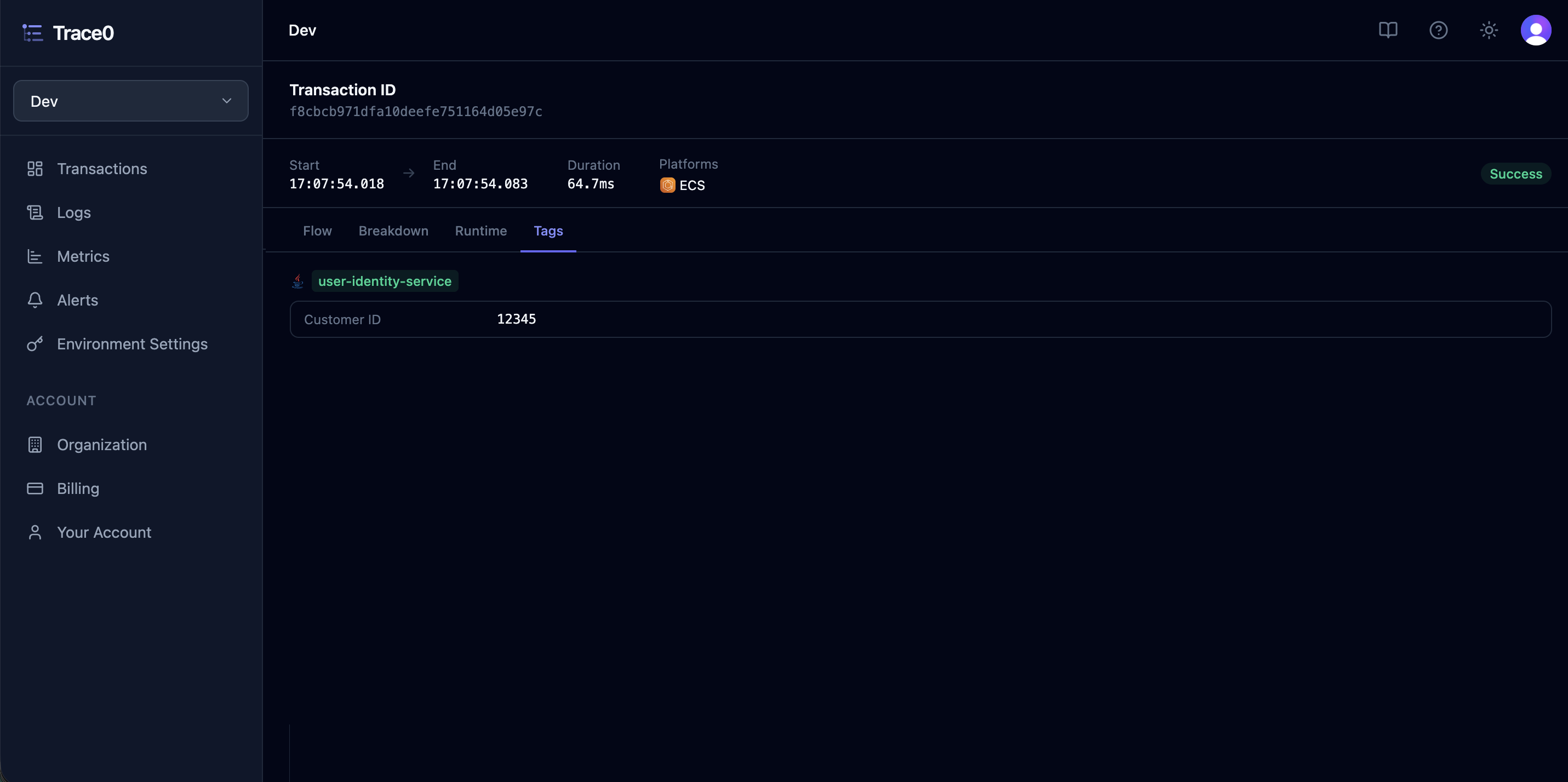 Transaction Tags Light