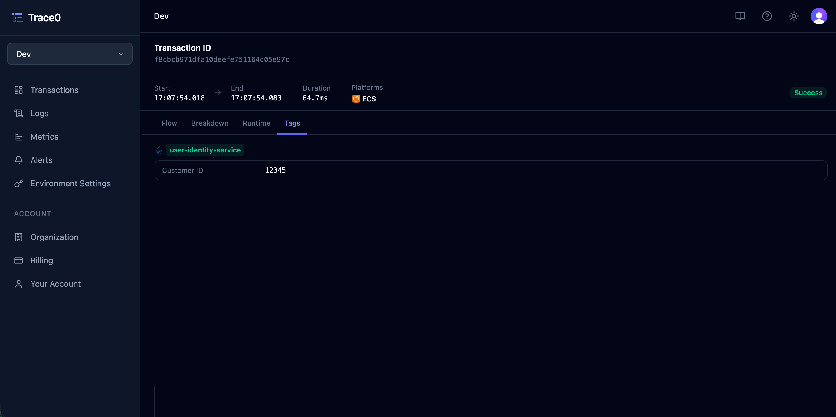 Transaction Tags Light