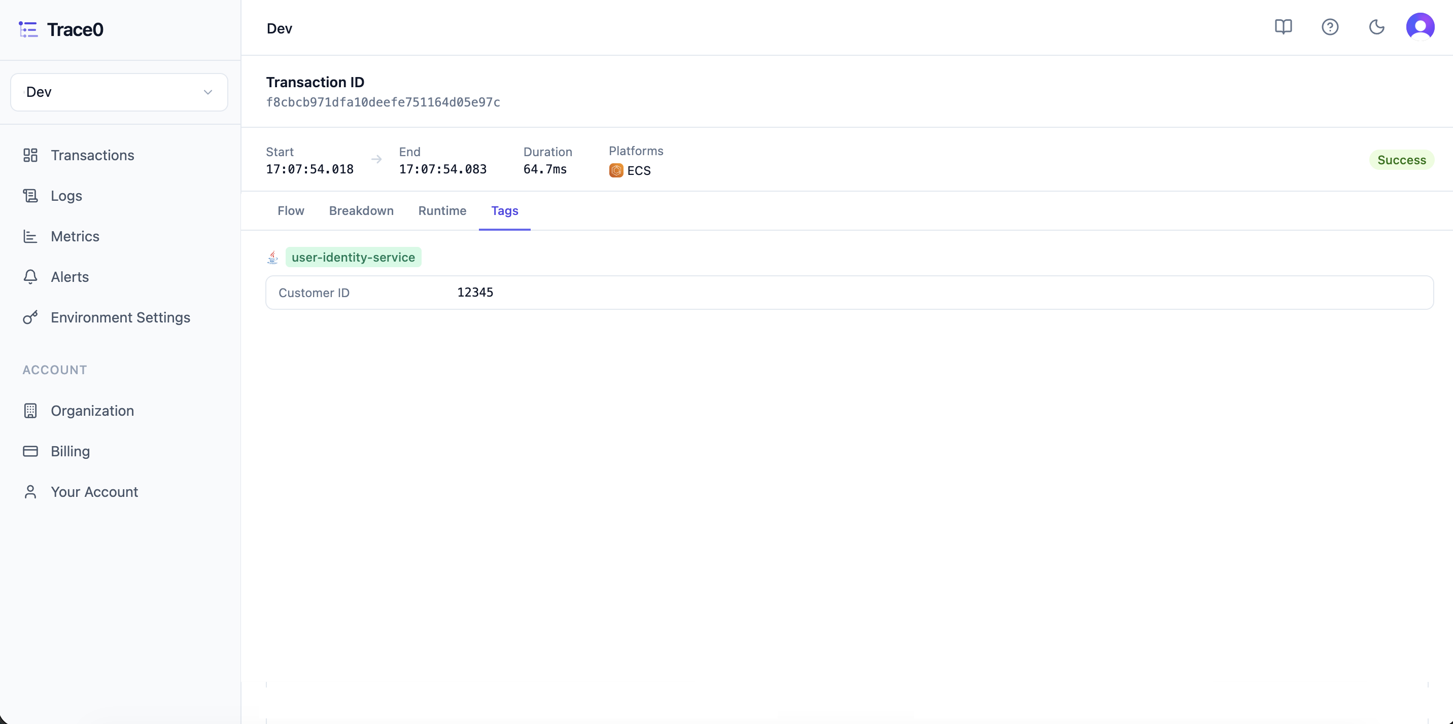 Transaction Tags Light