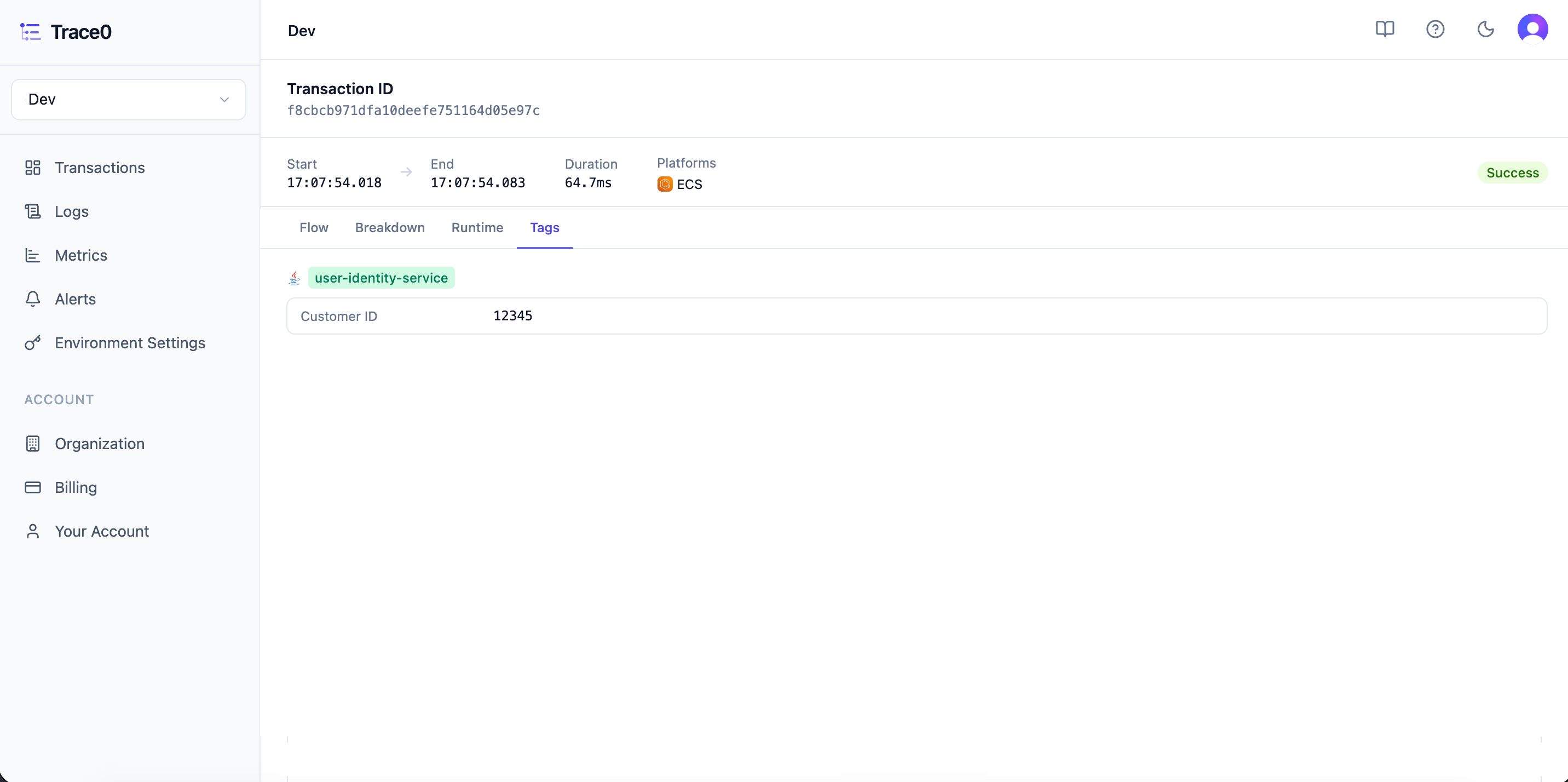 Transaction Tags Light