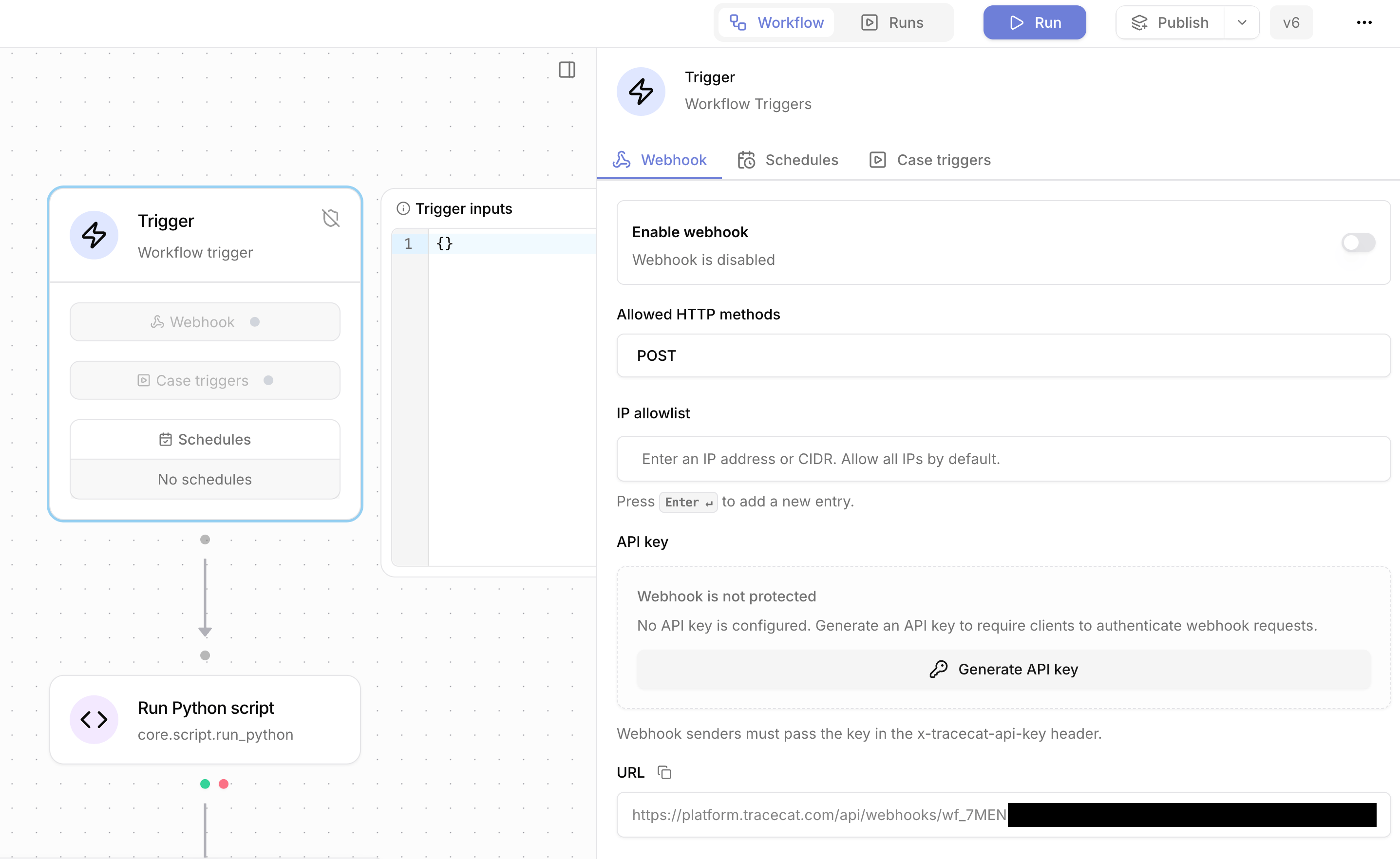 Webhook trigger