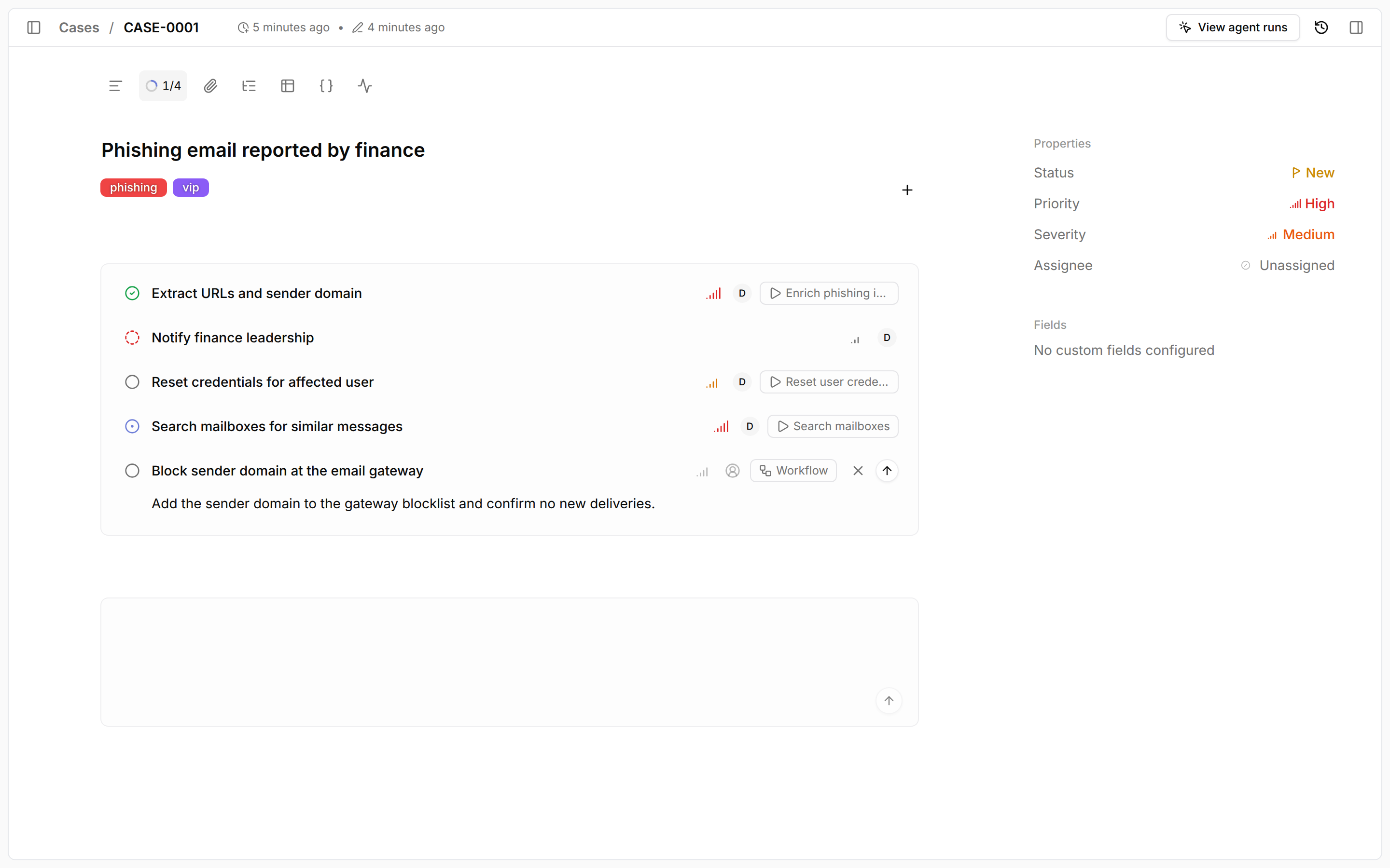 Add a case task