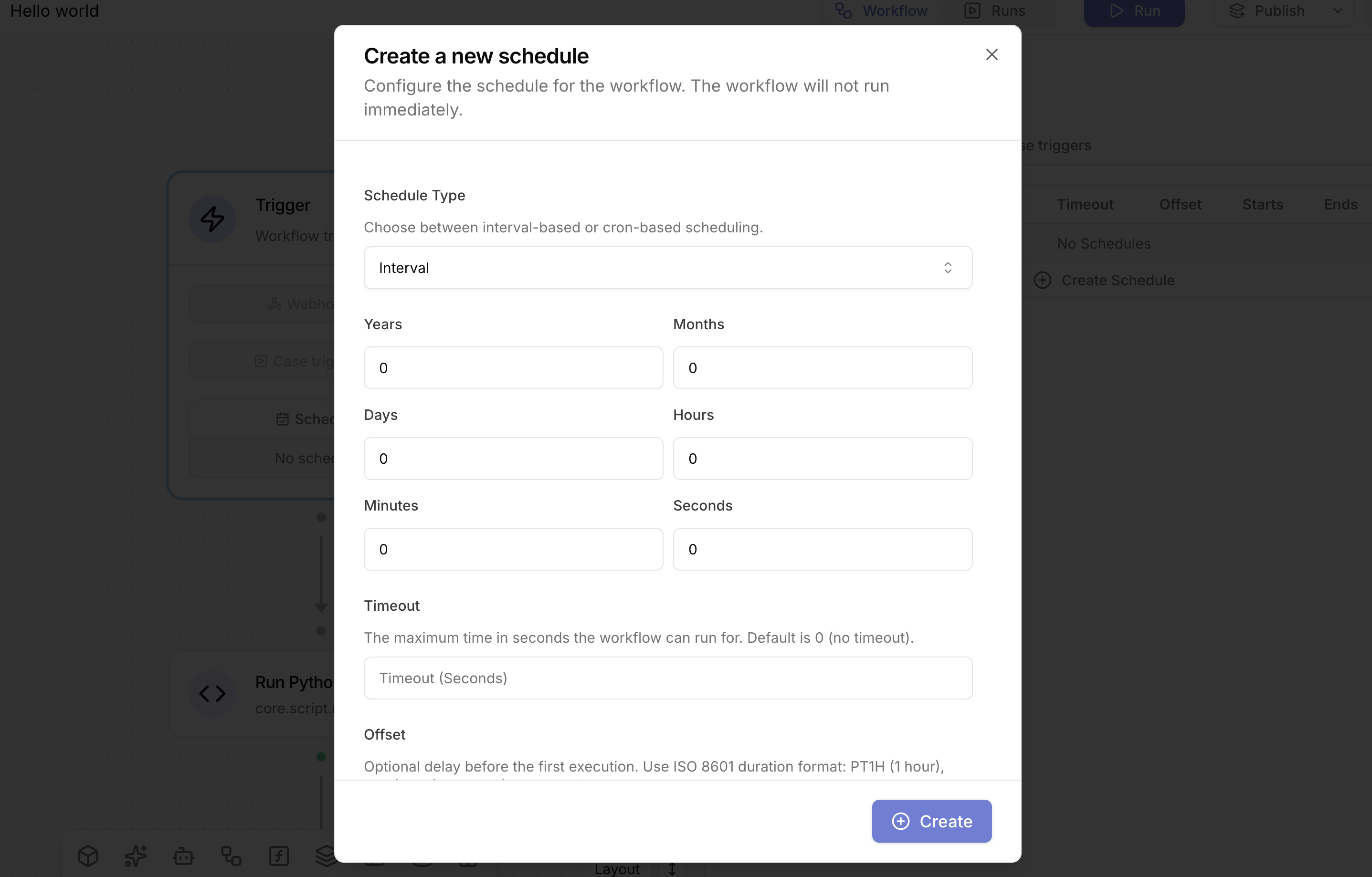 Schedules - Tracecat Docs